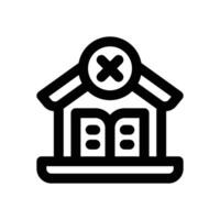 rejected line icon. Clean and minimalist icon for websites and mobile apps. vector