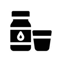water glyph icon. Strong and solid icon for websites and mobile apps. vector