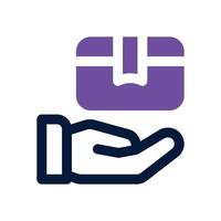 delivery service dual tone icon. Sleek and modern icon for websites and mobile apps. vector