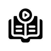 audiobook glyph icon. Strong and solid icon for websites and mobile apps. vector