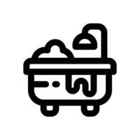 bathtub line icon. Clean and minimalist icon for websites and mobile apps. vector