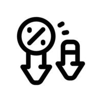 offer line icon. Clean and minimalist icon for websites and mobile apps. vector