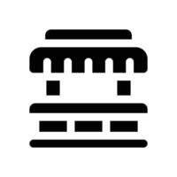 beach bar glyph icon. Strong and solid icon for websites and mobile apps. vector