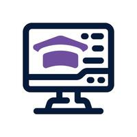 elearning dual tone icon. Sleek and modern icon for websites and mobile apps. vector