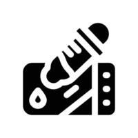 microscope slide glyph icon. Strong and solid icon for websites and mobile apps. vector