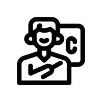 instructor line icon. Clean and minimalist icon for websites and mobile apps. vector