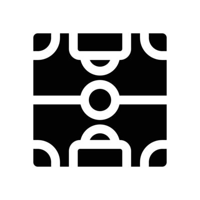 football field glyph icon. Strong and solid icon for websites and mobile apps.