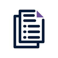 paper dual tone icon. Sleek and modern icon for websites and mobile apps. vector