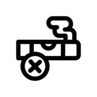 no smoking line icon. Clean and minimalist icon for websites and mobile apps. vector