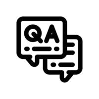 q and a line icon. Clean and minimalist icon for websites and mobile apps. vector
