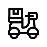 motorcycle delivery line icon. Clean and minimalist icon for websites and mobile apps. vector