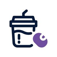 soy milk dual tone icon. Sleek and modern icon for websites and mobile apps. vector