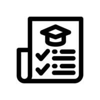 syllabus line icon. Clean and minimalist icon for websites, mobile apps, presentations, and logos. Fully scalable and customizable for any project. vector