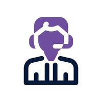 moderator dual tone icon. Sleek and modern icon for websites and mobile apps. vector