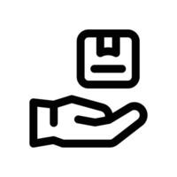 logistic line icon. Clean and minimalist icon for websites and mobile apps. vector