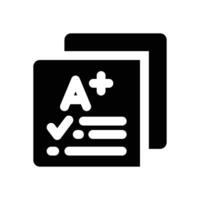 transcript glyph icon. Strong and solid icon for websites and mobile apps. vector
