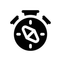 compass glyph icon. Strong and solid icon for websites, mobile interfaces, presentations, and visual branding. High quality and easy to edit. vector