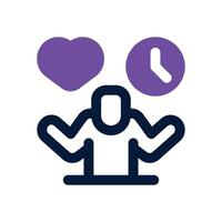 stress management dual tone icon. Sleek and modern icon for websites and mobile apps. vector