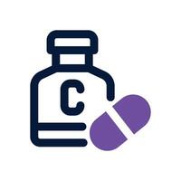 vitamin dual tone icon. Sleek and modern icon for websites and mobile apps. vector