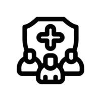 herd immunity line icon. Clean and minimalist icon for websites and mobile apps. vector