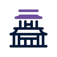 temple duotone icon. Sleek and modern icon for websites, mobile apps, marketing materials, and corporate design. Fully scalable and ready to use. vector