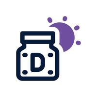 vitamin d dual tone icon. Sleek and modern icon for websites and mobile apps. vector
