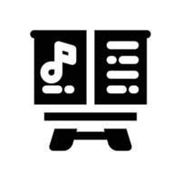 music class glyph icon. Strong and solid icon for websites and mobile apps. vector