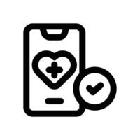 health app line icon. Clean and minimalist icon for websites and mobile apps. vector