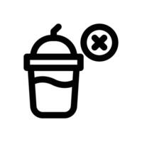 no soft drink line icon. Clean and minimalist icon for websites and mobile apps. vector
