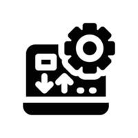 data management glyph icon. Strong and solid icon for websites and mobile apps. vector