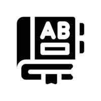 text book glyph icon. Strong and solid icon for websites and mobile apps. vector