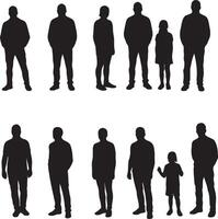Minimal Line Drawing of People for Architectural Presentations Hand-Drawn Human Figures in Walking, Standing, and Conversational Poses for Urban Design, Floorplans, and Elevation Sketches vector