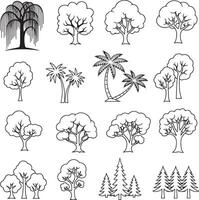 Silhouette Tree Collection Versatile Elements for Urban Planning, Architectural Visualization, and Landscape Design vector
