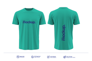 Custom Realistic TShirt Mockup Front and Back View psd