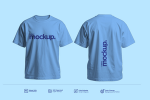 Custom TShirt Mockup Front and Back View for Apparel Presentation psd