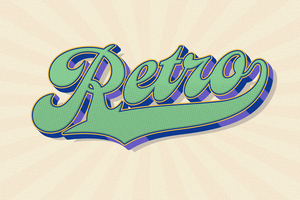 Retro Fun 3D Text Effect psd