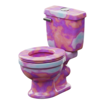 Unique colorful toilet with abstract pattern illustration in a modern and creative design png
