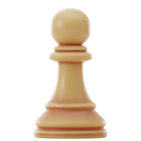 Isolated 3d render of a chess pawn depicting strategy and competition concepts png