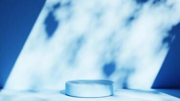 3d rendering of empty minimal scene with moving shadow for product display video