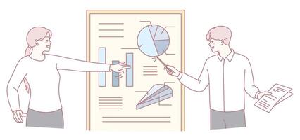 A Comprehensive Business Presentation that Effectively Incorporates Data Visualization Techniques vector