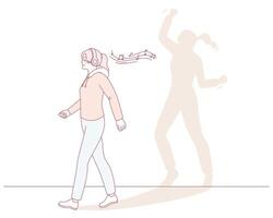Dynamic Motion A Beautiful and Joyful Transition from Walking to Expressive Dancing vector