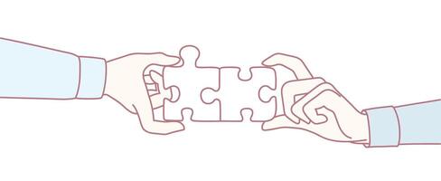 Collaboration Uniting Diverse Puzzle Pieces for Greater Achievement and Overall Progress vector