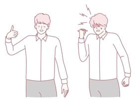 Exploring Positive Expressions and Gestures Within the Context of Modern Digital Communication Today vector