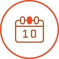 A calendar icon with a date on it vector