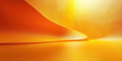 Vibrant abstract shapes create a warm ambiance in a minimalist setting with stunning orange hues during daylight photo