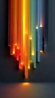 Colorful light beams create a mesmerizing visual display in a dark background setting photo