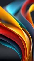 Colorful abstract wave patterns create a vibrant visual experience in a modern design concept photo