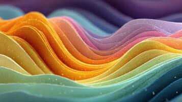 Colorful wavy patterns creating a vibrant and dynamic visual display in abstract art photo