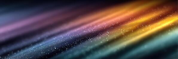 Vibrant light trails create a colorful abstract background with shimmering particles in motion photo