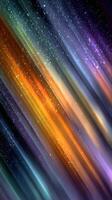 Colorful abstract design featuring vibrant streaks of light across a dark background creating a cosmic effect photo